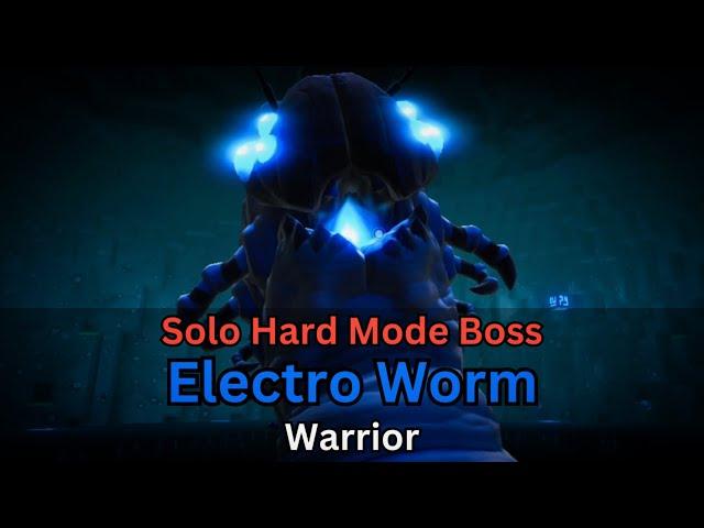 Solo Hard Mode Boss - Electro Worm - Warrior [Portal Knights]