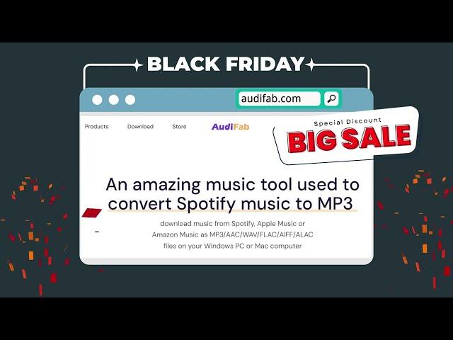 Black Friday Deal for AudiFab Music Converter 2023