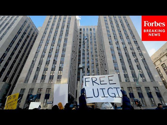 Supporters Of Luigi Mangione Demonstrate Outside Manhattan Criminal Court In Support Of Him