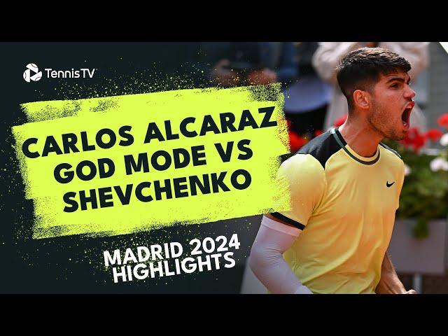 Carlos Alcaraz GOD MODE vs Shevchenko | Madrid 2024 Highlights