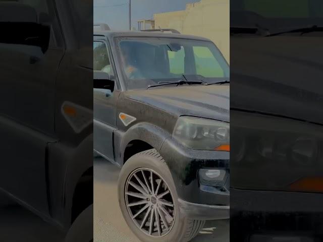 Mahindra scorpio modified | scorpio alloy wheels | fully loaded scorpio | black scorpio