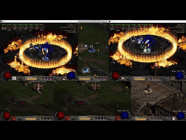 Kolbot | Raw video | Speed lvling to 99, Diablo II Lod 8 Players game.