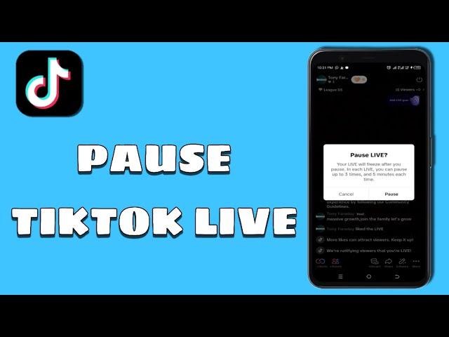 How to Pause A Tiktok Live Stream | Tony faraday