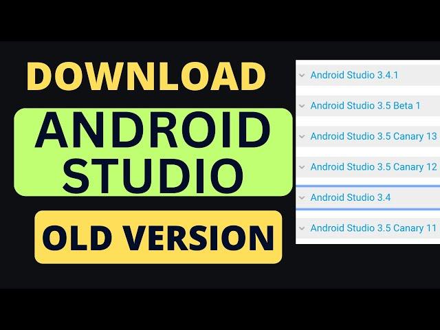 Download Old Version of Android Studio | Flamingo | ArcticFox | Bumble Bee | Technical Sushil