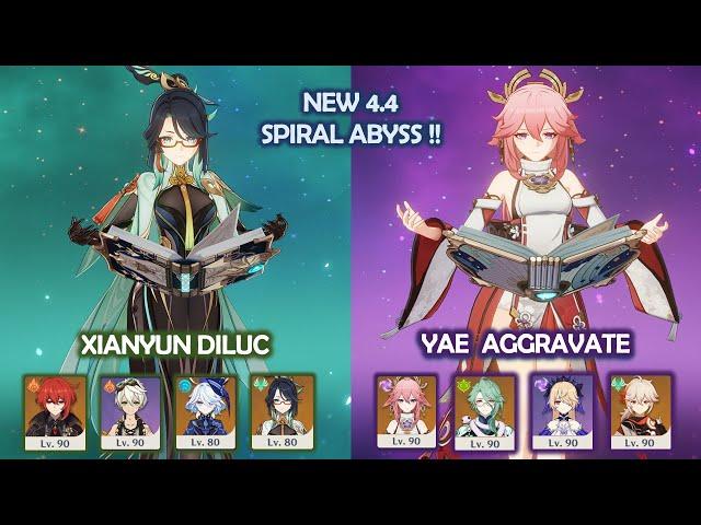 New 4.4 Spiral Abyss!! Xianyun Diluc & Yae Aggravate - Genshin Impact