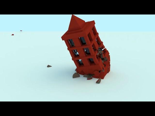 Testing Building Destruction using Blender 2.79