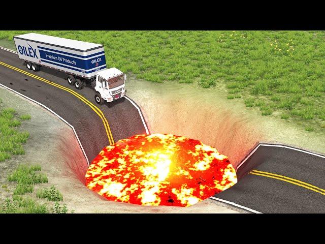 Cars vs Giant Crater ▶️ BeamNG Drive