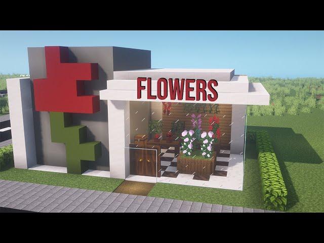 Modern flower shop in Minecraft