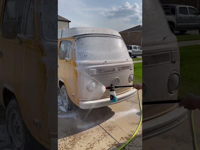 First wash of the bay! #vw #bus #camper