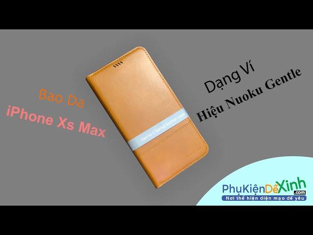 Bao Da iPhone Xs Max Dạng Ví Hiệu Nuoku Gentle Chính Hãng