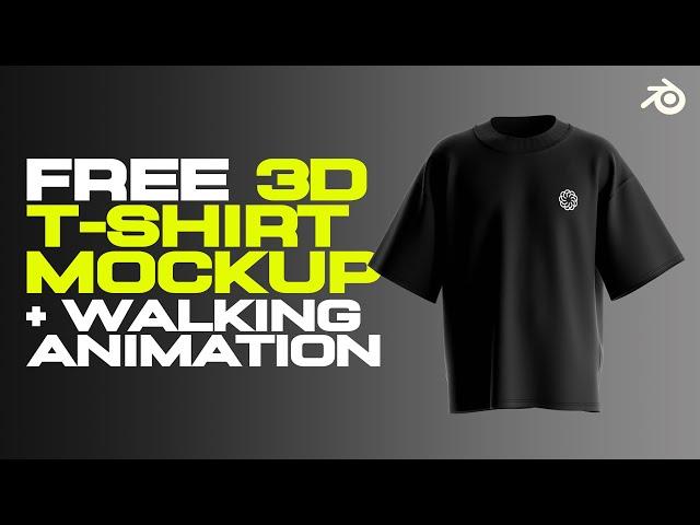 FREE 3D Tshirt Mockup (No Plugins) - Blender Tutorial