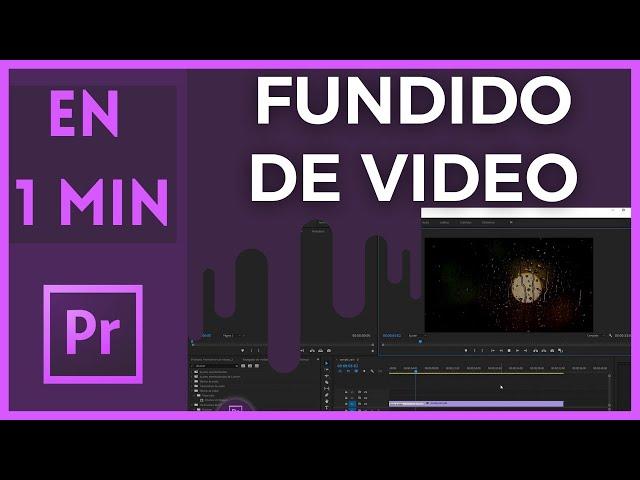 ️ Efecto Desvanecer Video Adobe Premiere Pro | Fade in Fade out de Video | Tutorial en 1 min