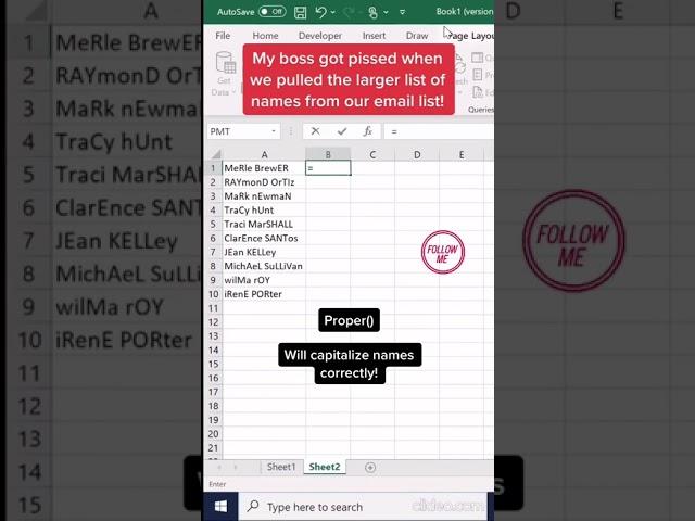 8 hrs of work done in 10 seconds because I learned this #excel #exceltutorial