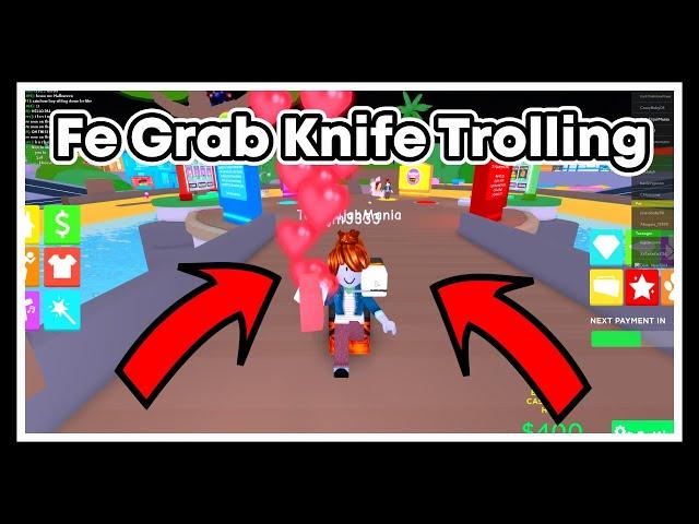 Roblox Exploit Trolling #1|Fe Grab Knife And Admin