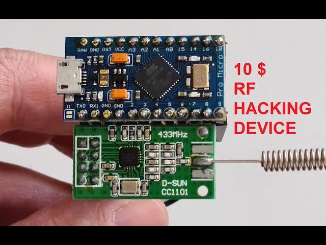 DIY CC1101 tool - RF jammer, replay attack, sniffer - cheap & easy tool for radio pen testing