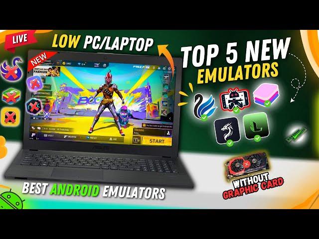 Top 5 New Best Emulators For Low End PC Free Fire | Best Android Emulator For PC (2024)