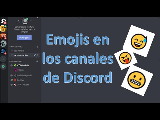 Como agregar emojis a los canales de Discord