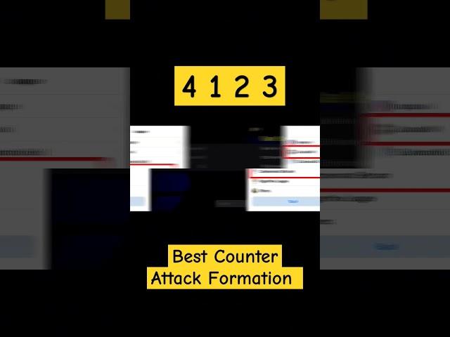 Best Counter Attack Formation E-Football 24 #efootball #efootball24 #4123 #ytshort #trendingshorts