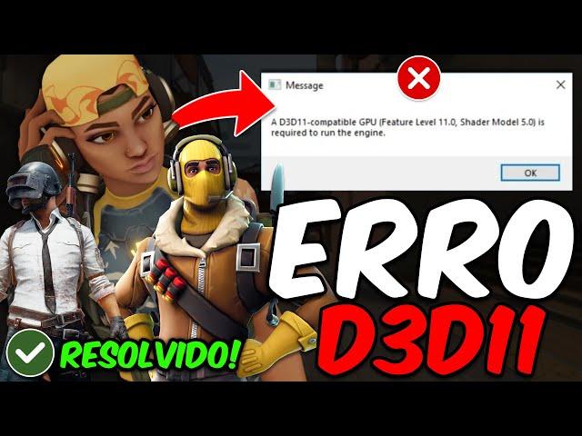 Como RESOLVER! D3D11 compatible GPU (feature level 11.0 shader model 5.0) - 3 SOLUÇÕES