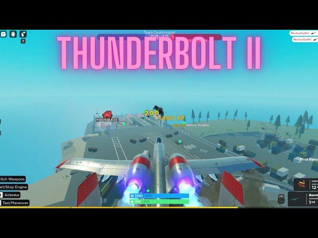 DESTROYING ENEMIES WITH THE A-10 THUNDERBOLT II | Base Battles (Roblox)