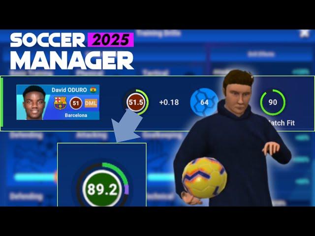 BEST TRAINING TO USE FOR AMAZING PLAYER GROWTH | SOCCER MANAGER 2025 TIPS AND TRICKS