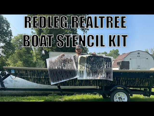 REDLEG REALTREE CAMO STENCIL || CAMOING UP THE BOAT