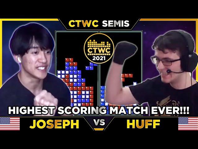 HIGHEST SCORING MATCH EVER! - 2021 CTWC Semifinal 1 - Joseph vs. Huff - Tetris World Championship