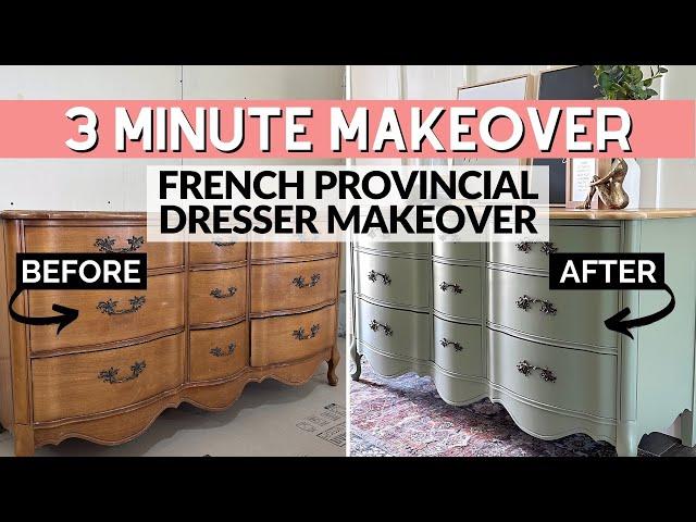 French Provincial Dresser Makeover | 3 Minute Makeover