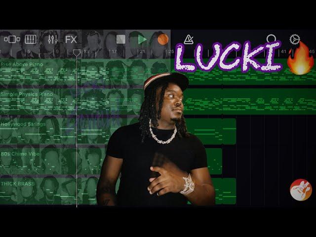 Making a GLO Beat for Lucki on GarageBand iOS! (GEMINI!)