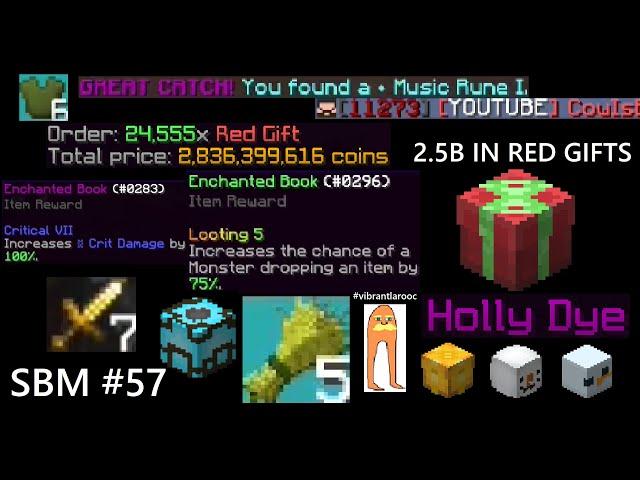 2.5B IN RED GIFTS (they buffed them) (hypixel skyblock moments #57)