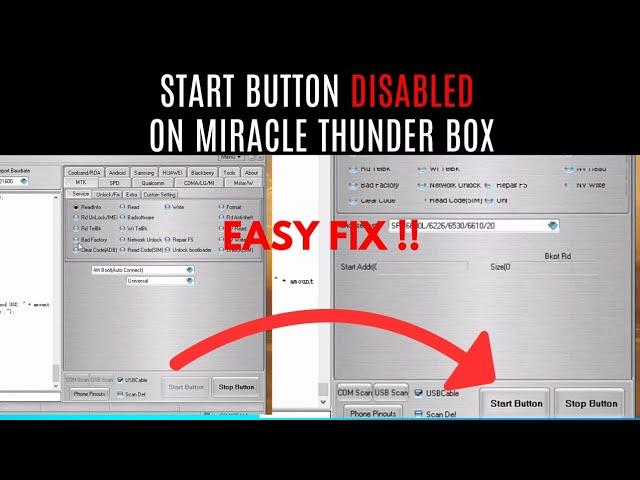 How to fix Start button disable on Miracle Thunder box  fast