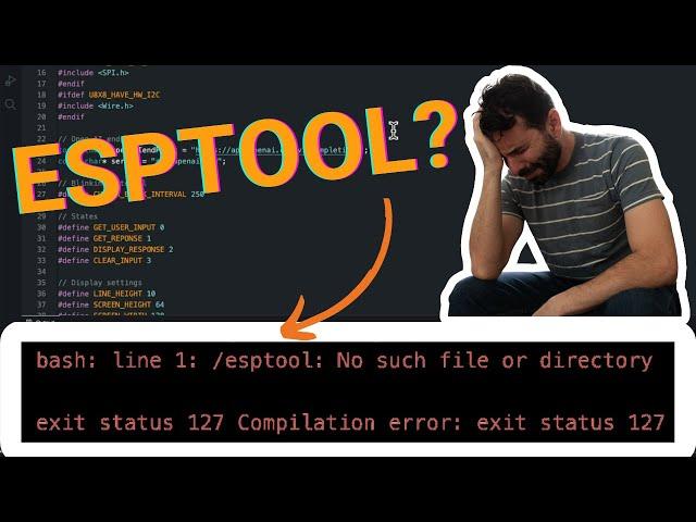 esptool: No such file or directory SOLVED