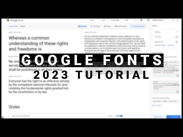 How to Use Google Fonts 2023