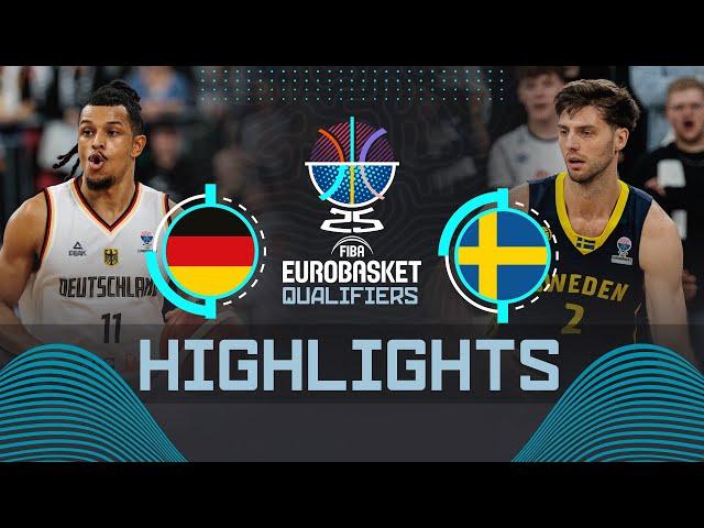 Germany  vs Sweden  | Highlights | FIBA EuroBasket 2025 Qualifiers