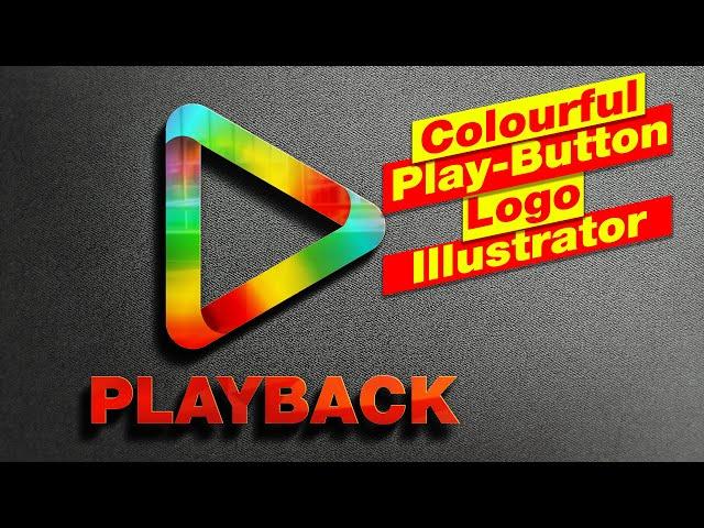 Colorful Play-Button Logo | Adobe Illustrator 2021 | Timelapse | Day - 17 |