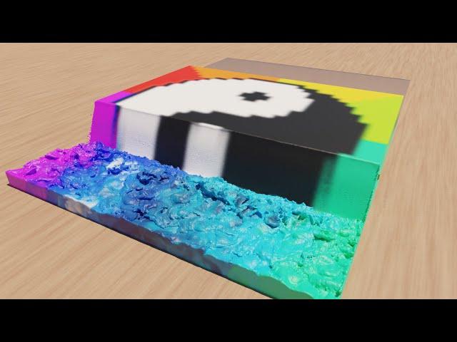 Flip fluids blender - Yen Yang and Rainbow color mix