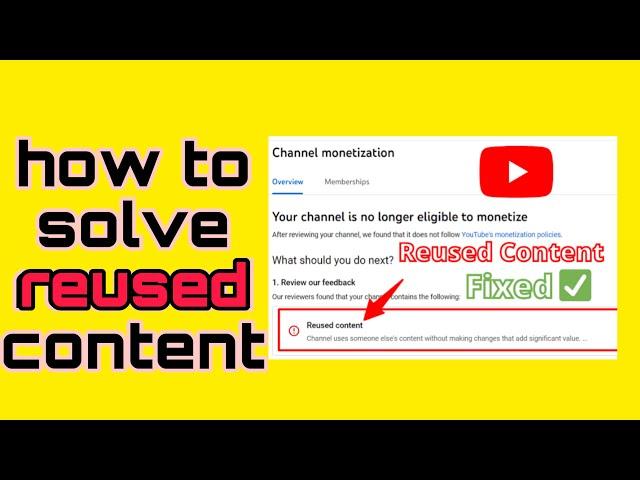 how to solve reused Content problem ￼