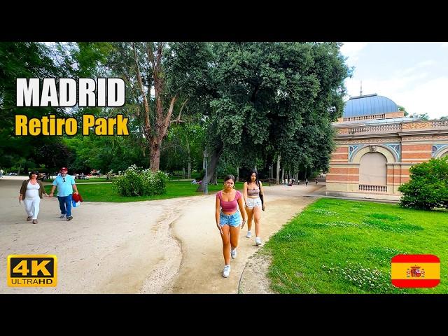 Madrid: Retiro Park - History, Nature and Many Tourists | Madrid Walking Tour 2025 - UHD 4K60fps