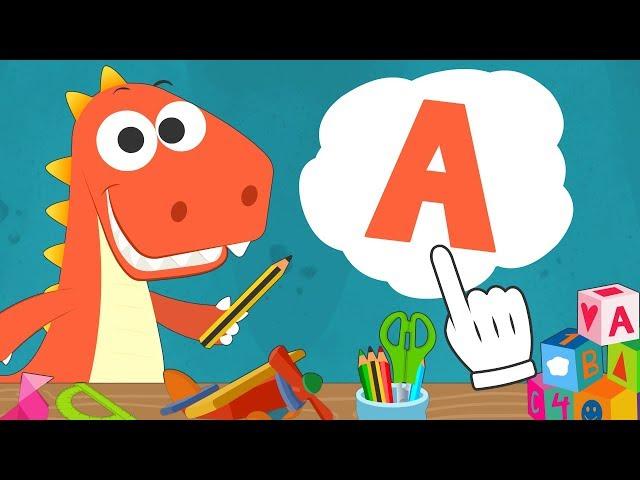 Aprende con Eddie la vocal A  Eddie el dinosaurio aprende las vocales con sus juguetes