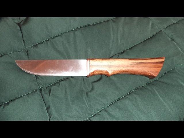 Нож из косы - рукоять из ореха - A knife from a braid is a handle from a nut