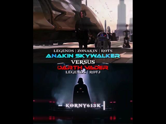 Anakin Skywalker VS Darth Vader | Legends #trending #starwars #shorts