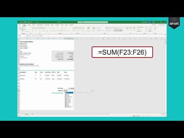 How to create an invoice template in Excel from scratch | Easy guide | Professional and attractive