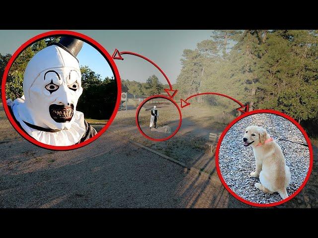 The Terrifier Art The Clown Takes our Puppy at the Playground - WeeeClown Around