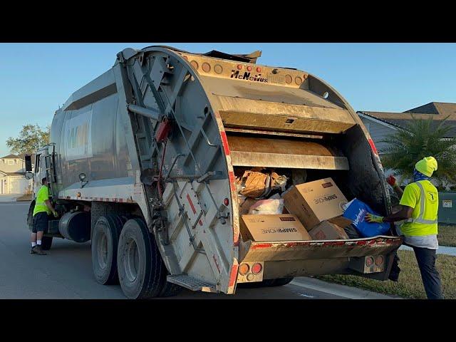 Massive Garbage Truck Compilation: Roaring Old WM Rear Loaders in Clay County