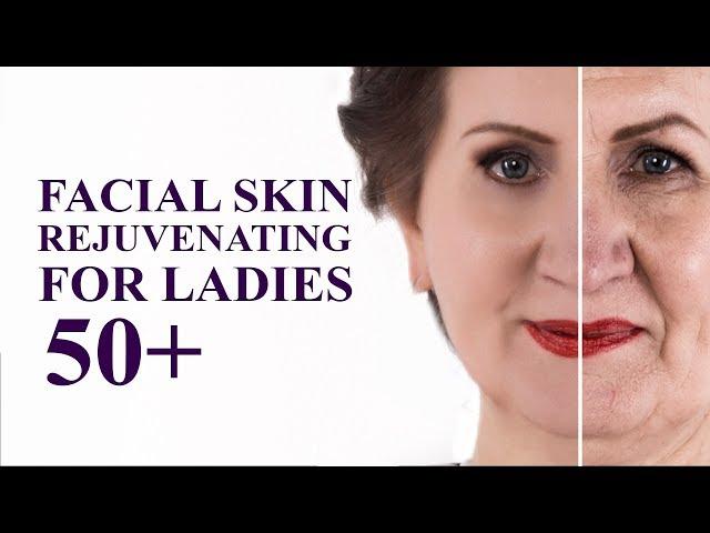 Face skin Rejuvenating Complex for ladies 50. Anti-aging face massage