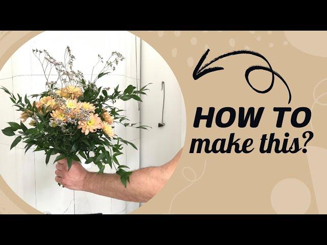 EUROPEAN HAND TIED BOUQUET || Flower bouquet tutorial for beginners using a spiral technique