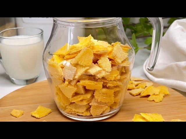 Homemade Cereals/Cornflakes Recipe: GLUTEN FREE, SUGAR FREE | 2 ingredients/Quick breakfast