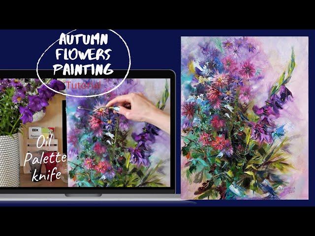 Живопись маслом | Живопись мастихином | Oil painting flowers | Oil painting for beginners