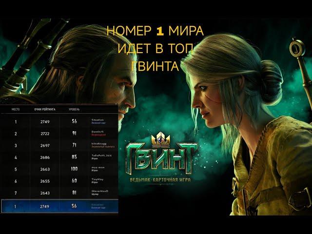 GWENT | Гвинт Номер 1 мира. #24 | Редкая ситуация - Пуш в минус 2 карты!