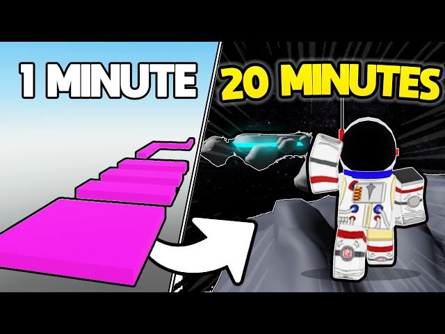 Making a Roblox Obby in 1 MINUTE vs 5 MINUTES vs 20 MINUTES… (ft. @clonemace )